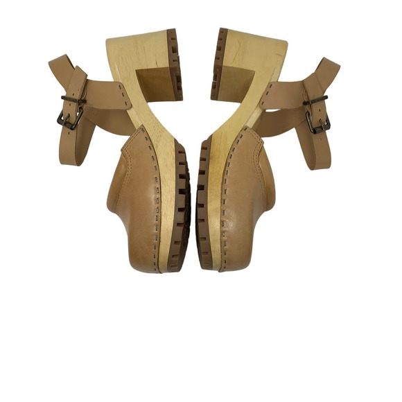 MIA Kaolin Size 10 Nude Leather Closed Toe Slingback Clogs NEW - Picture 5 of 8